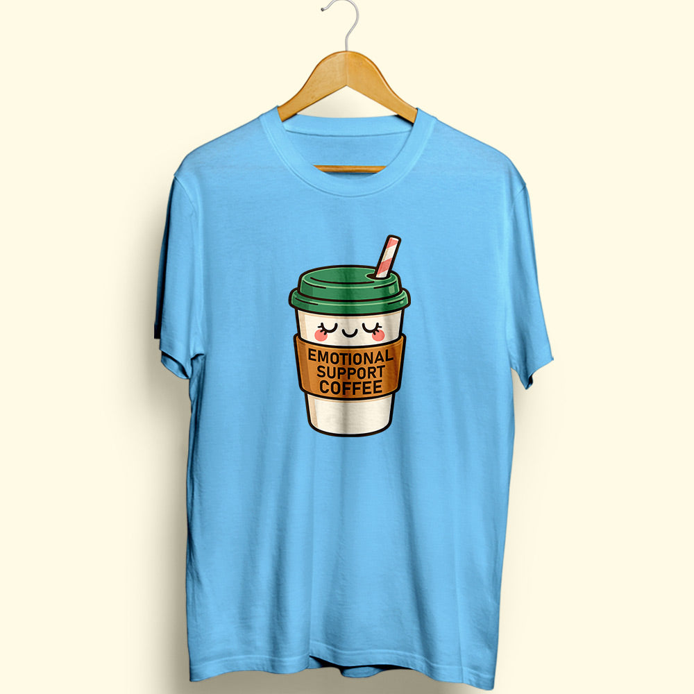 Emotional Support Coffee Half Sleeve T-Shirt