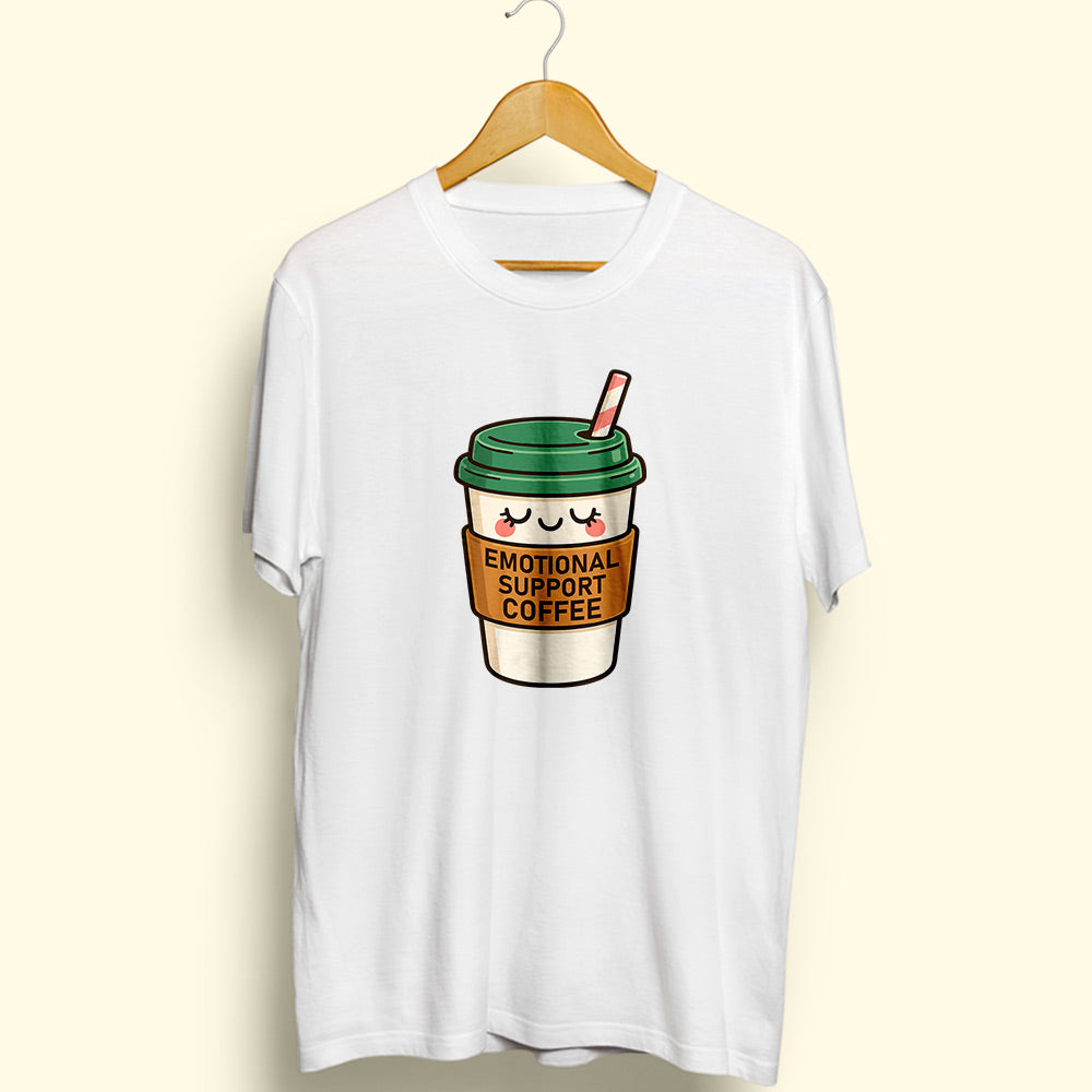 Emotional Support Coffee Half Sleeve T-Shirt