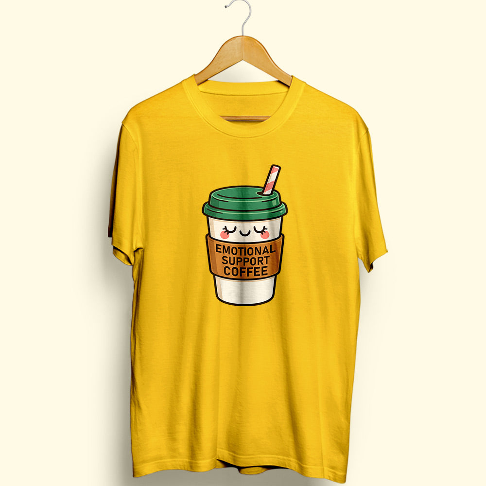 Emotional Support Coffee Half Sleeve T-Shirt