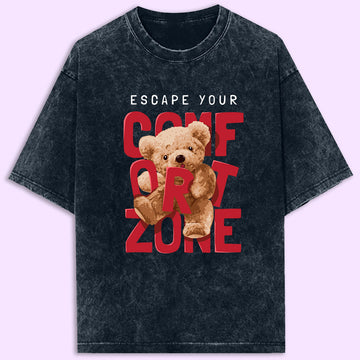Escape Comfort Zone Acid Wash Oversized T-Shirt