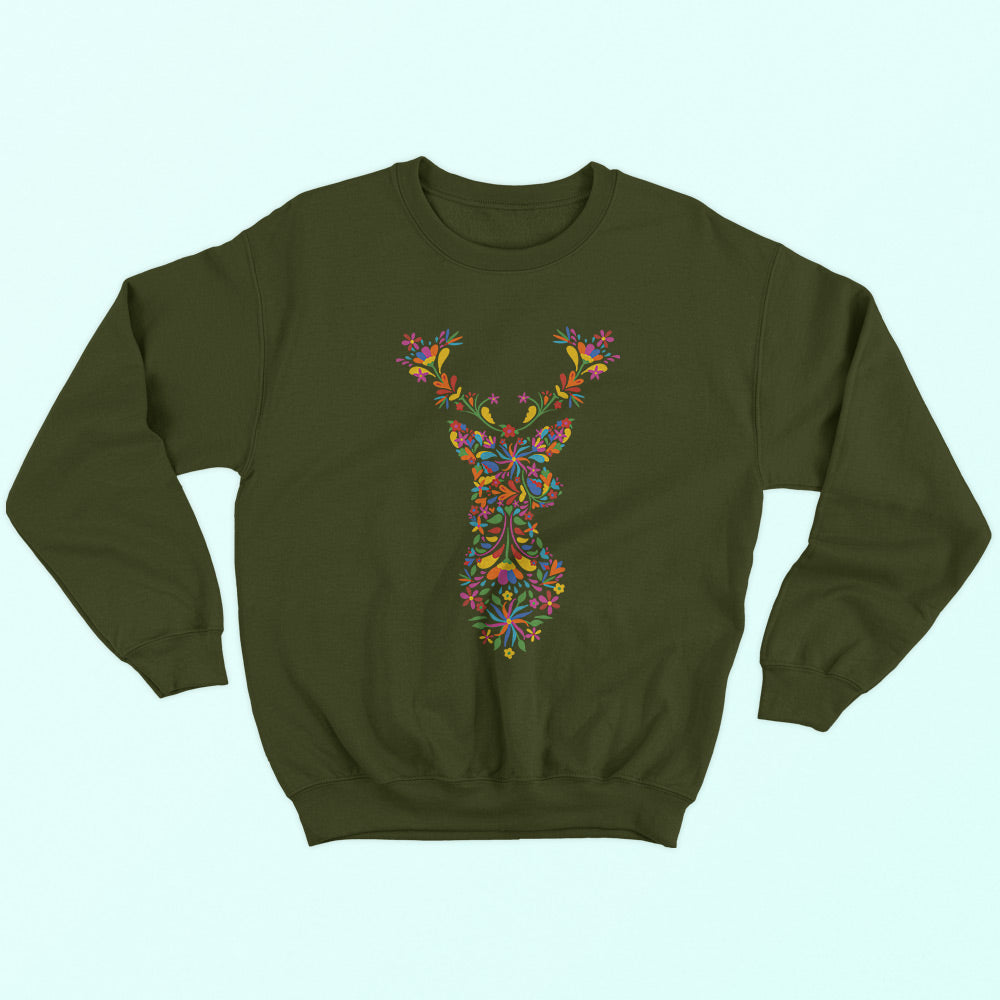 Floral Deer Sweatshirt - Soul & Peace