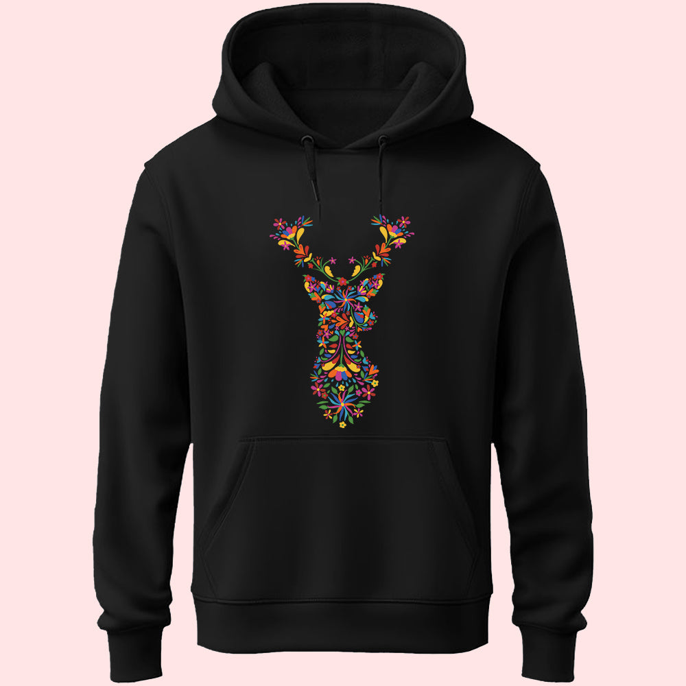 Floral Deer Unisex Hoodie - Soul & Peace