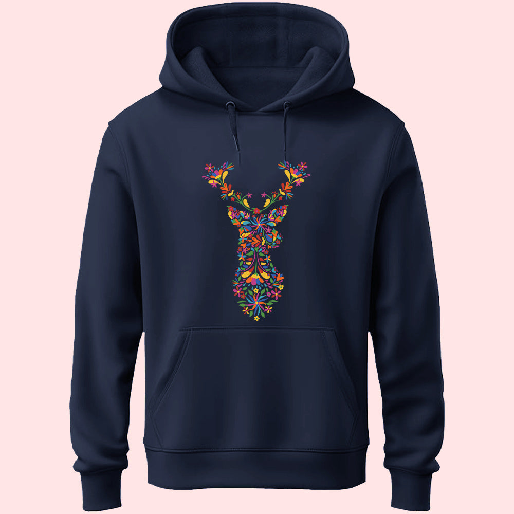 Floral Deer Unisex Hoodie - Soul & Peace