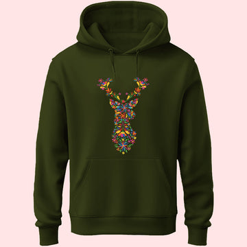 Floral Deer Unisex Hoodie