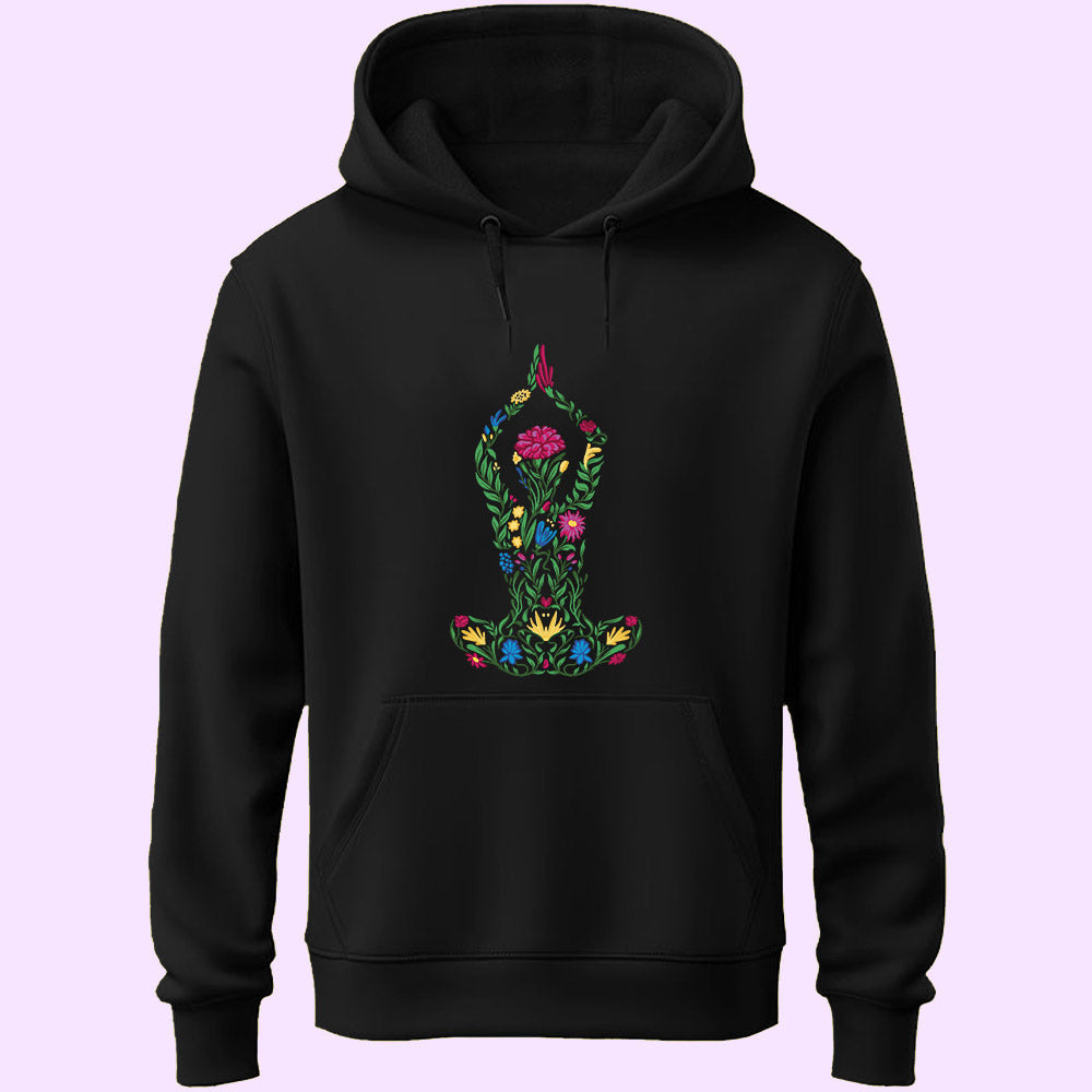 Floral Yoga Unisex Hoodie