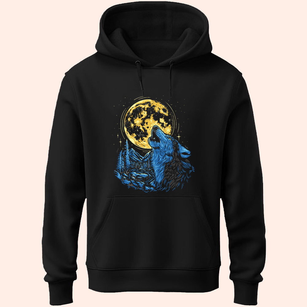 Full Moon Wolf Unisex Hoodie