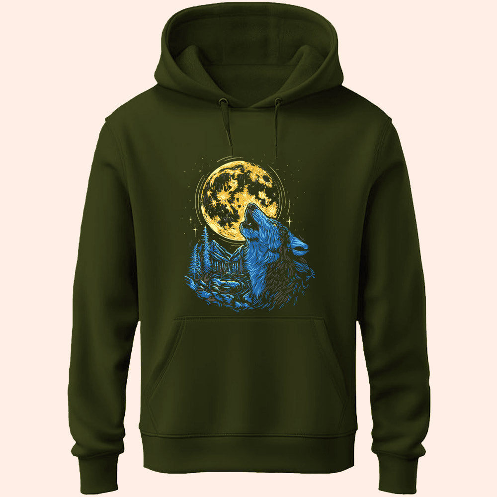 Full Moon Wolf Unisex Hoodie