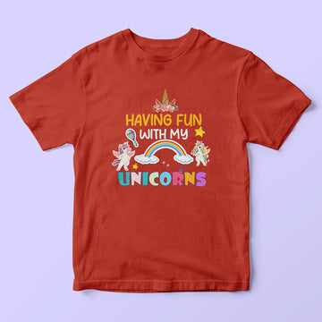 Fun With Unicorns Kids T-Shirt