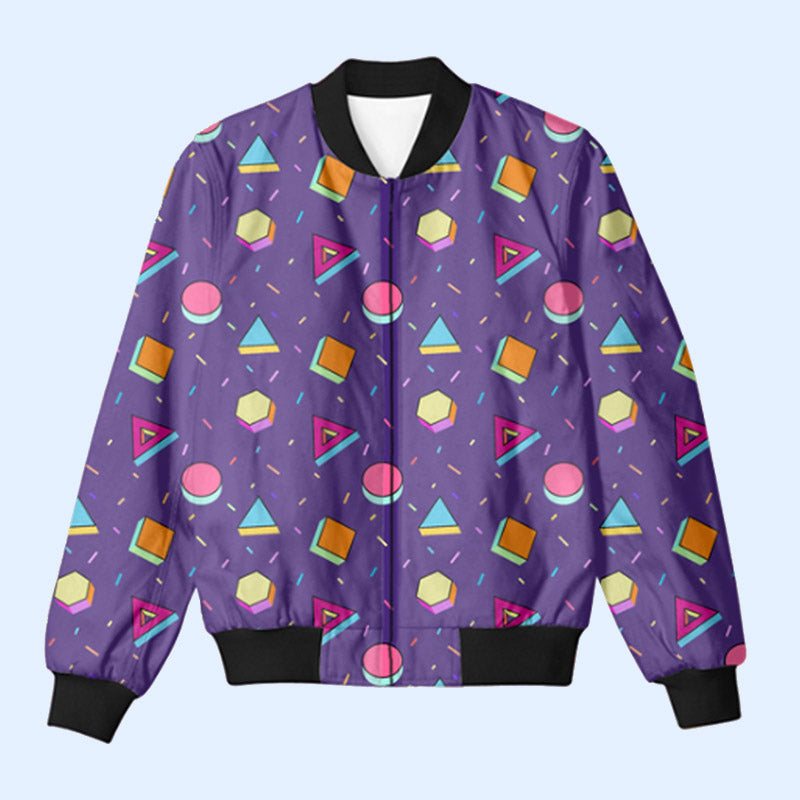 Geometric Shapes Bomber Jacket