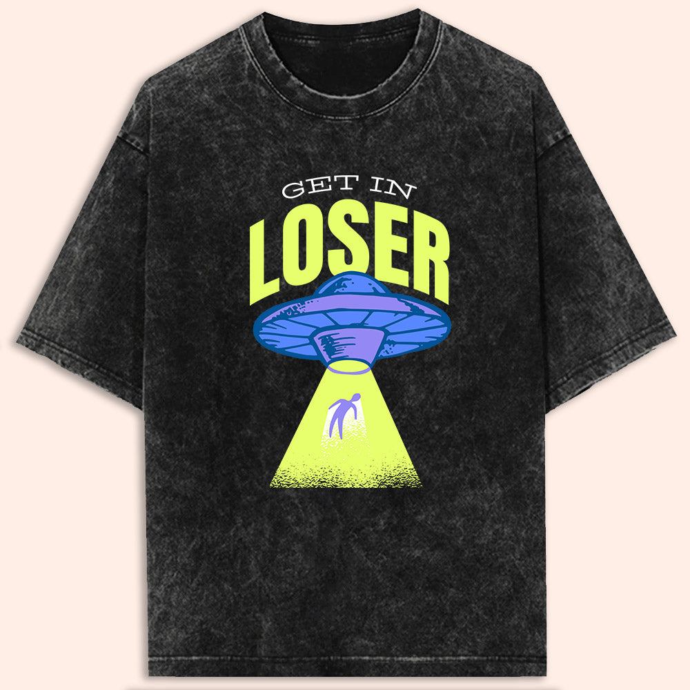 Get In Loser Acid Wash Oversized T-Shirt
