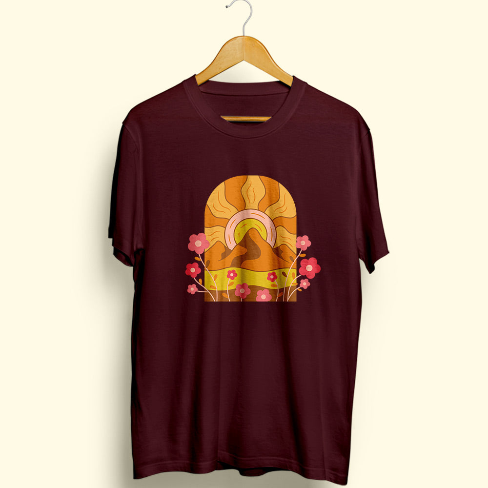 Groovy Sunset Half Sleeve T-Shirt