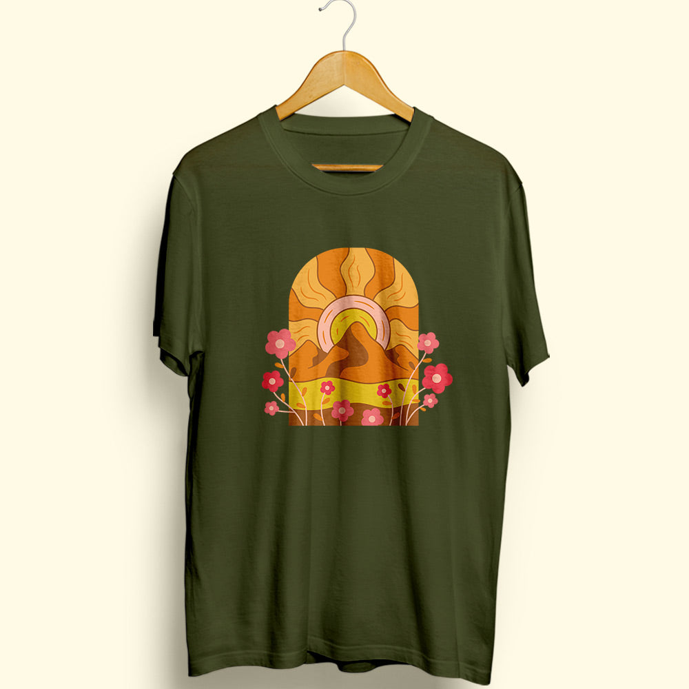 Groovy Sunset Half Sleeve T-Shirt