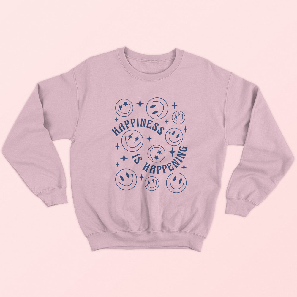 Happiness Is Happening Sweatshirt - Soul & Peace