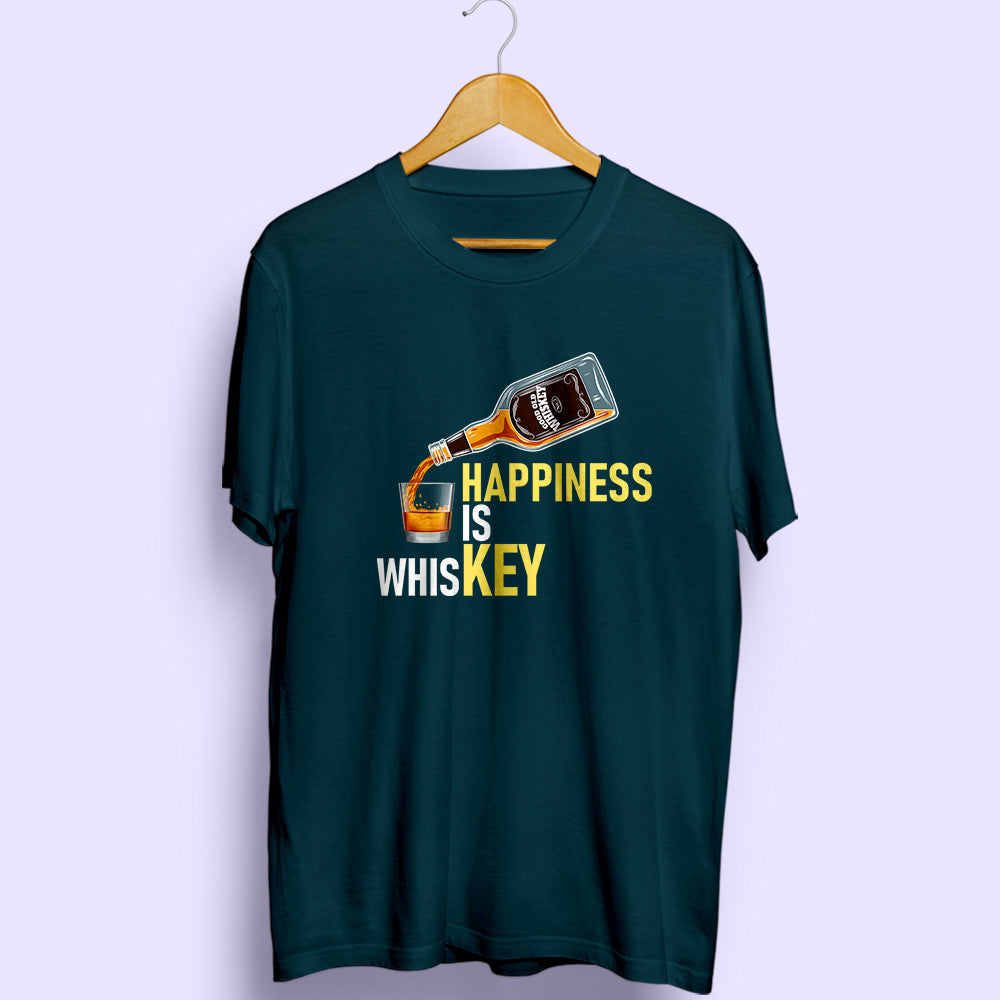 Happiness Is Key Half Sleeve T-Shirt - Soul & Peace