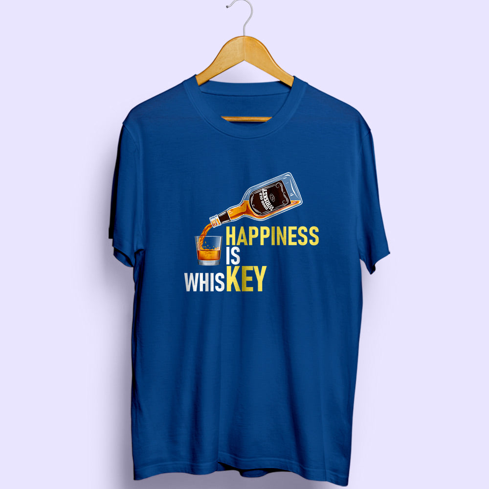 Happiness Is Key Half Sleeve T-Shirt - Soul & Peace