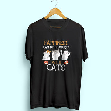 Happiness Can Be Measured With Cats Half Sleeve T-Shirt