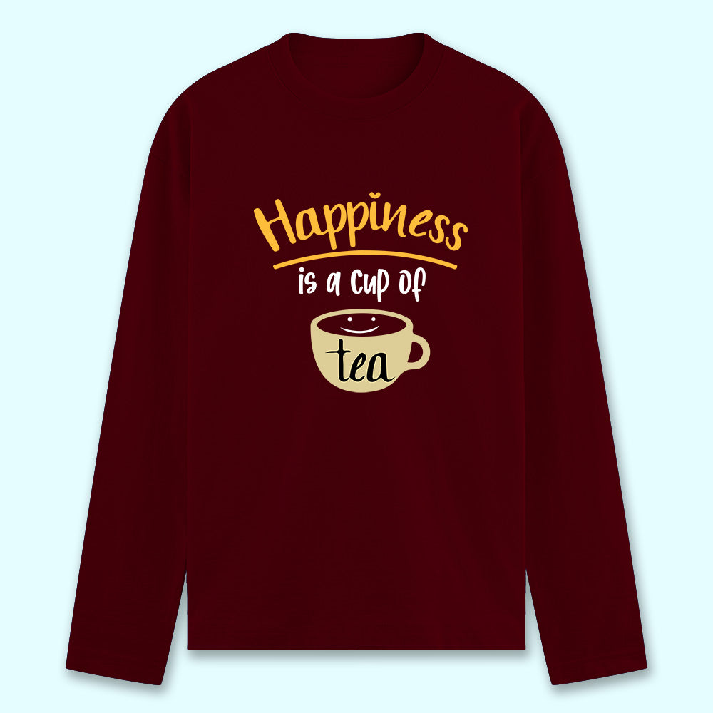 Happiness Is A Cup Of Tea Full Sleeve T-shirt - Soul & Peace
