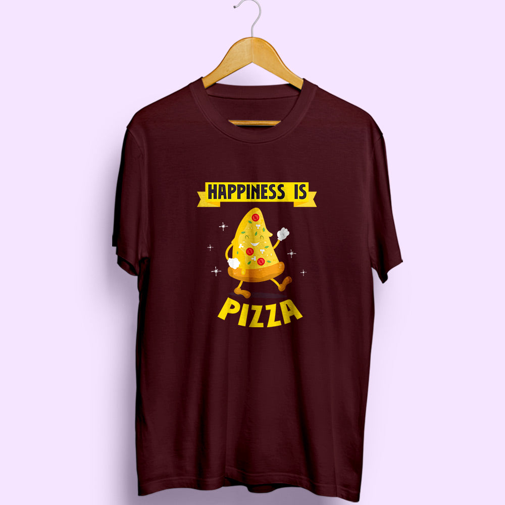 Happiness Is Pizza Half Sleeve T-Shirt - Soul & Peace