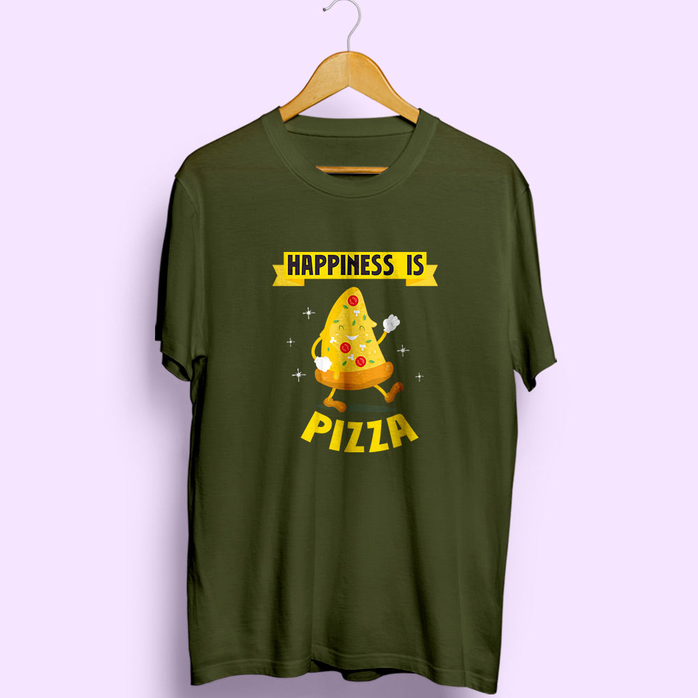 Happiness Is Pizza Half Sleeve T-Shirt - Soul & Peace