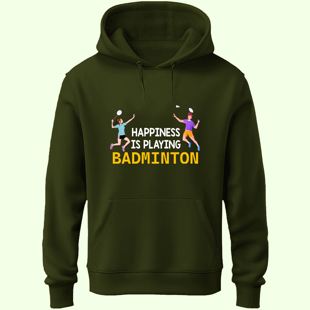 Happiness Is Playing Badminton Unisex Hoodie