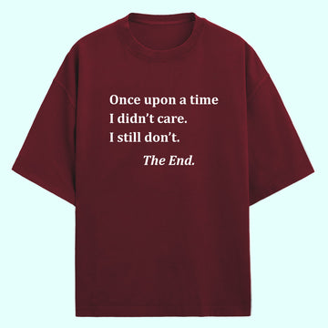 I Didn't Care (Front Print) Oversized T-Shirt