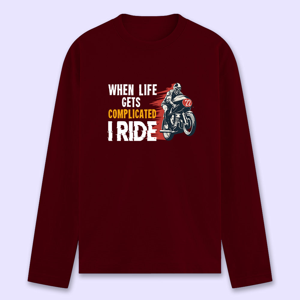 I Ride Full Sleeve T-shirt - Soul & Peace