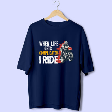 I Ride (Front Print) Oversized T-Shirt