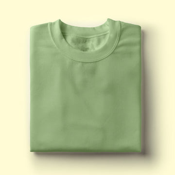 Solid: Jade Round Neck T-Shirt