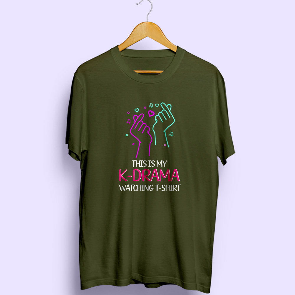 K-Drama Watching T-shirt Half Sleeve T-Shirt