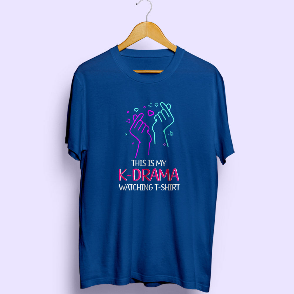 K-Drama Watching T-shirt Half Sleeve T-Shirt
