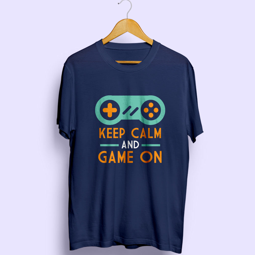 Keep Calm And Game On Half Sleeve T-Shirt
