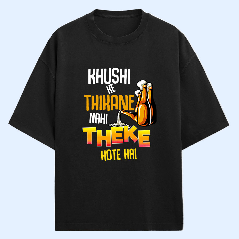 Khushi Ke Thikane (Front Print) Oversized T-Shirt
