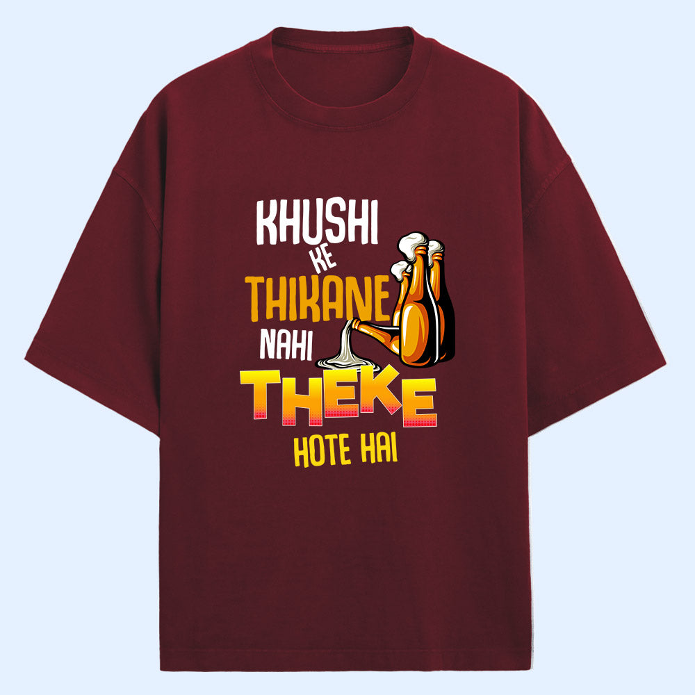 Khushi Ke Thikane (Front Print) Oversized T-Shirt