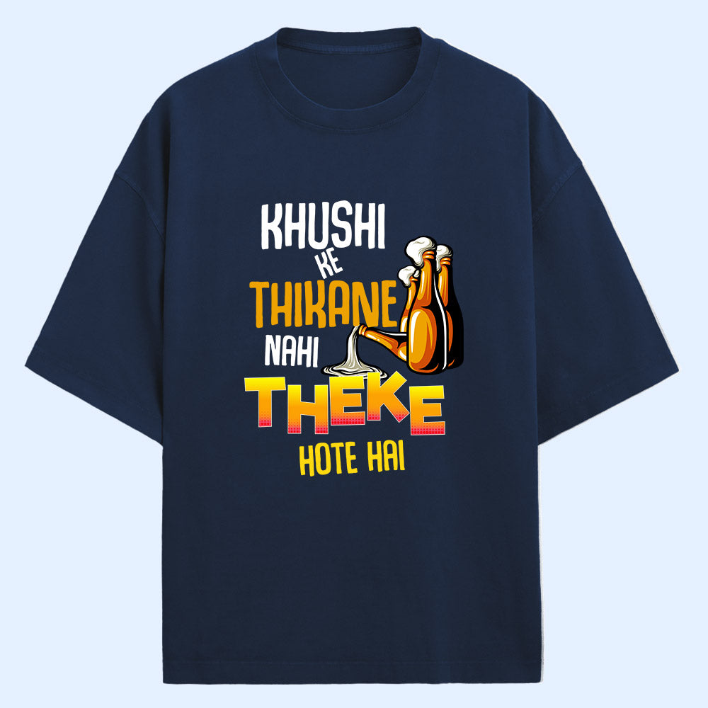 Khushi Ke Thikane (Front Print) Oversized T-Shirt