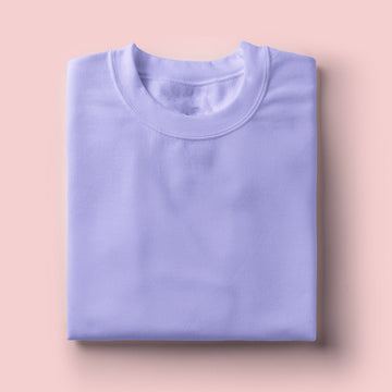 Solid: Lavender Round Neck T-Shirt