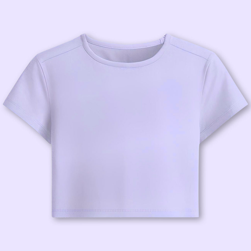 Lavender Plain Crop Top