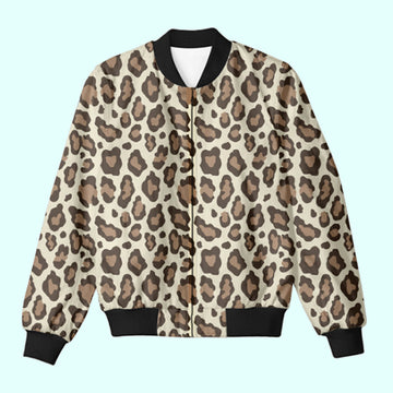 Leopard Print Bomber Jacket