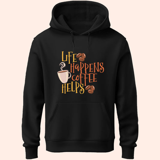 Life Happens Coffee Helps Unisex Hoodie - Soul & Peace