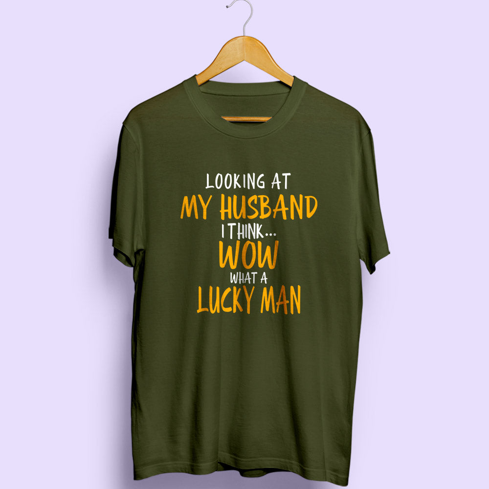 Looking At My Husband Half Sleeve T-Shirt - Soul & Peace