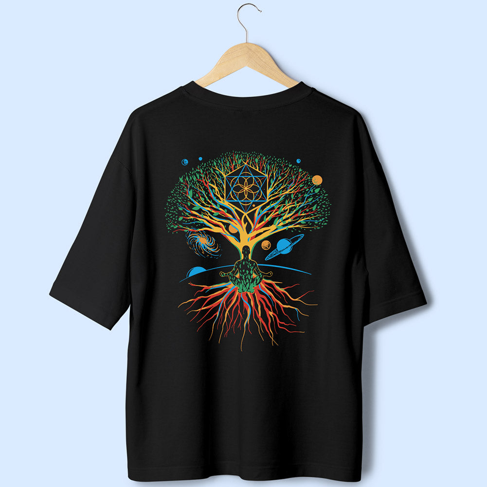 Magical Tree (Back Print) Oversized T-Shirt - Soul & Peace
