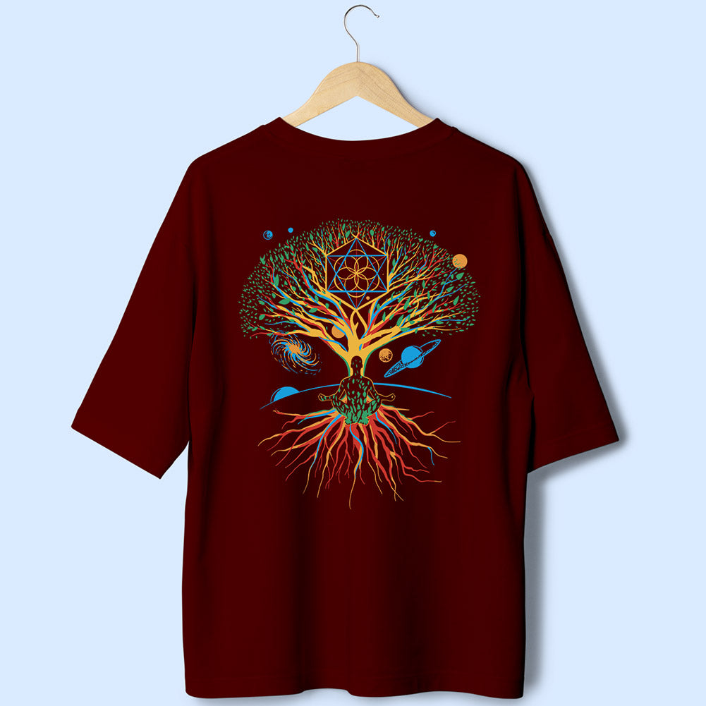 Magical Tree (Back Print) Oversized T-Shirt - Soul & Peace