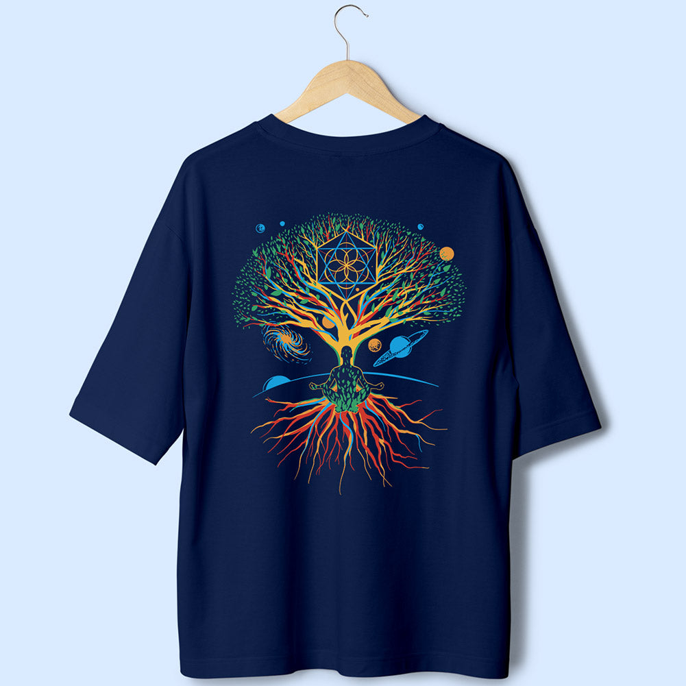 Magical Tree (Back Print) Oversized T-Shirt - Soul & Peace