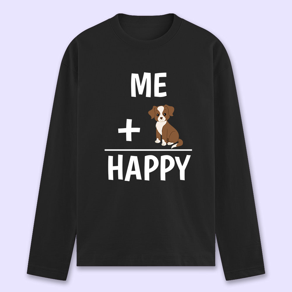 Me & Dog = Happy Full Sleeve T-shirt - Soul & Peace