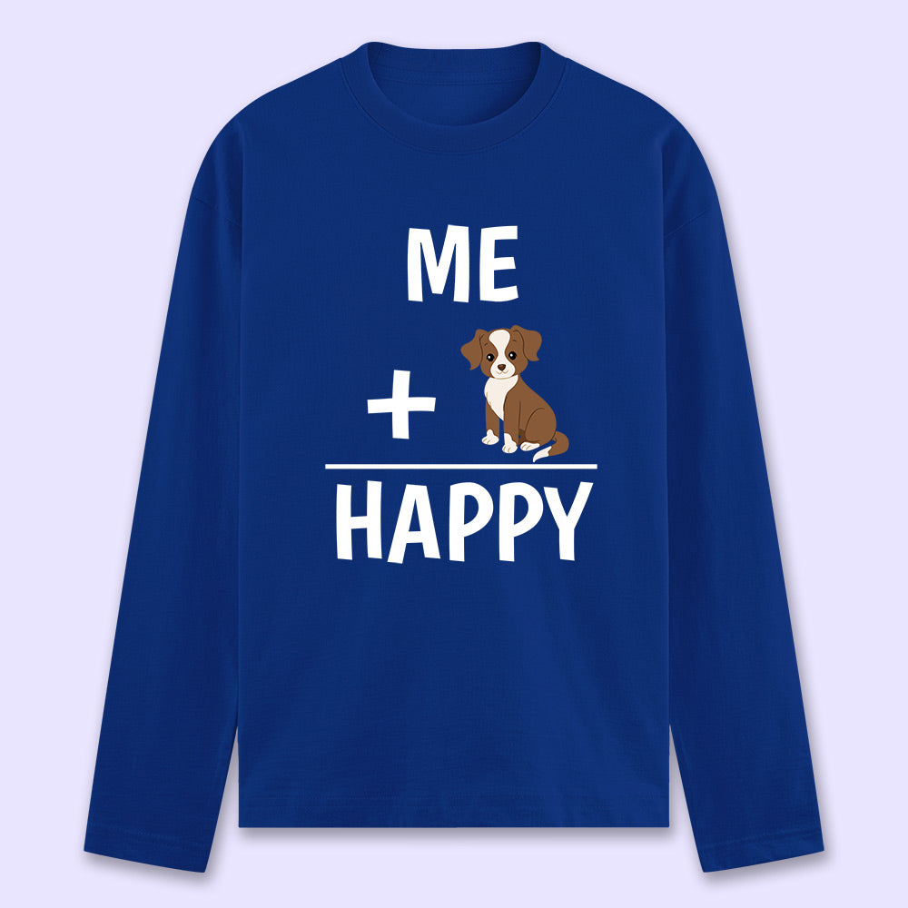 Me & Dog = Happy Full Sleeve T-shirt - Soul & Peace