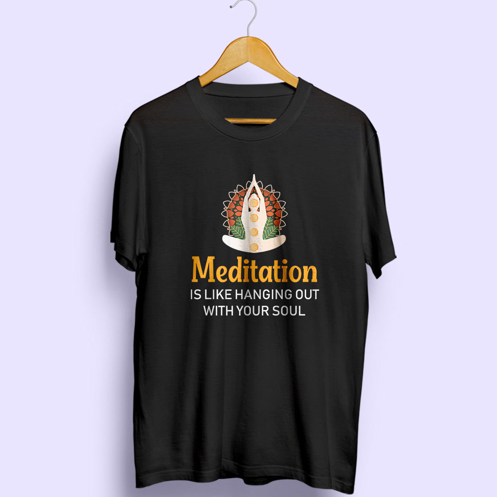 Meditation Half Sleeve T-Shirt - Soul & Peace