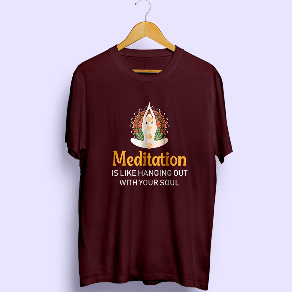 Meditation Half Sleeve T-Shirt - Soul & Peace