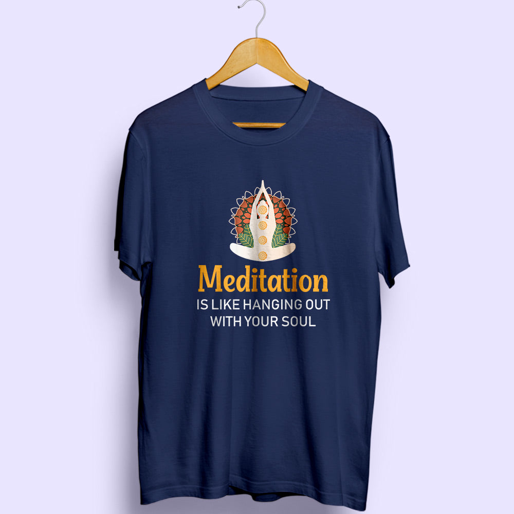 Meditation Half Sleeve T-Shirt - Soul & Peace