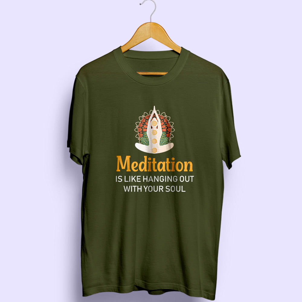 Meditation Half Sleeve T-Shirt - Soul & Peace