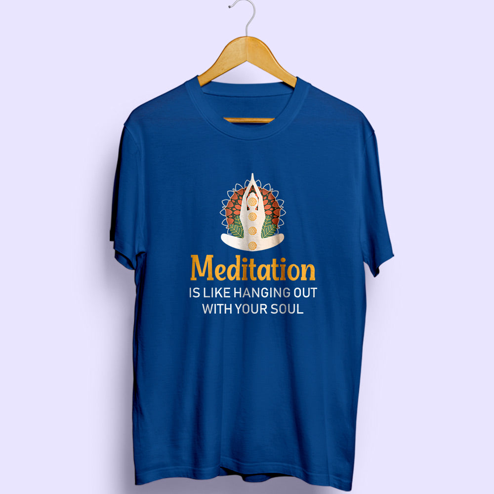 Meditation Half Sleeve T-Shirt - Soul & Peace