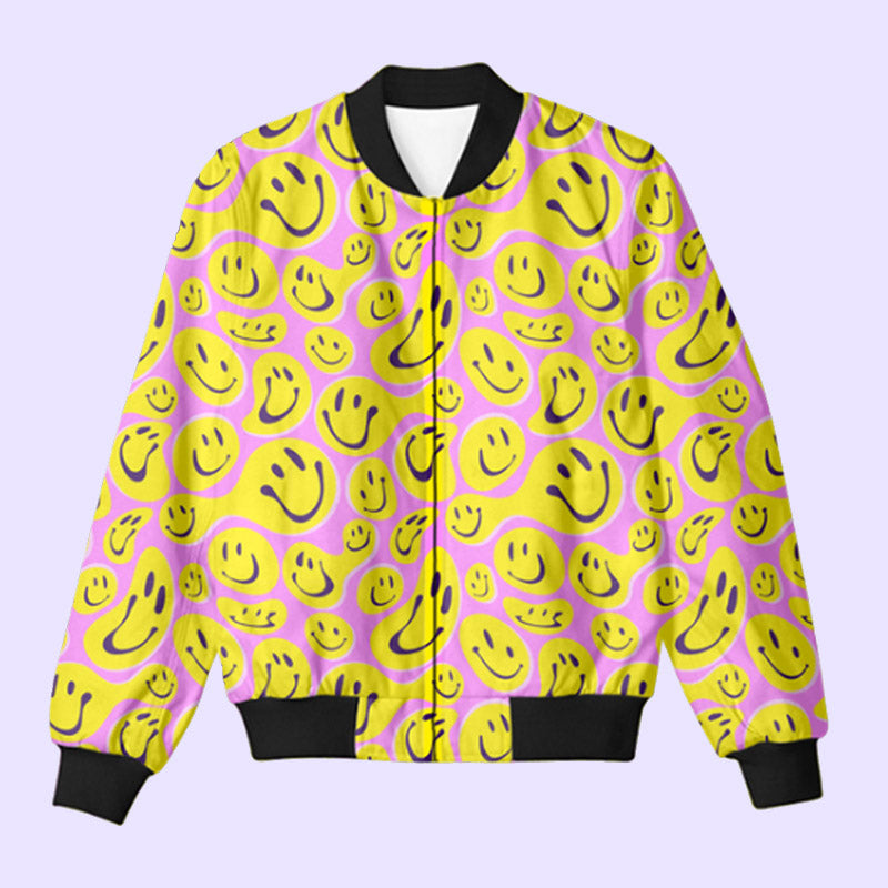 Melting Smiley Bomber Jacket